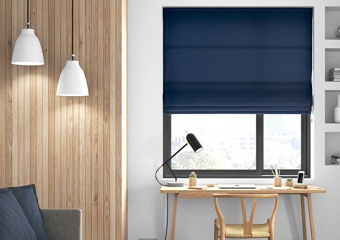 Kent, Navy - Twist&Fit Roman Blind - Image 3